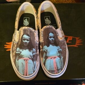 Vans Slip-On Sneakers - Graphic Brown and Cream